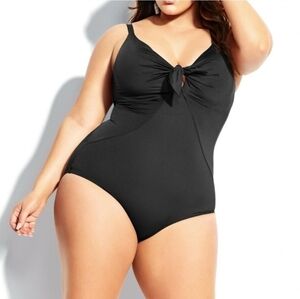 City Chic Rhodes Navy One-Piece Swimsuit | XL | NWT